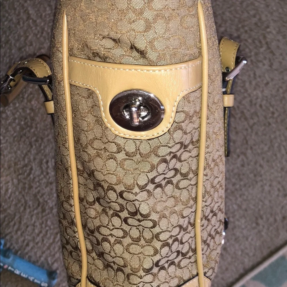 Coach Signature Canvas Tote in Brown and Tan - Picture 8 of 8